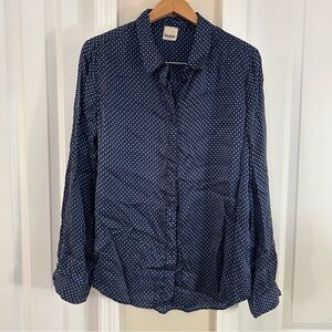 Baldwin women’s silk size Large button up shirt